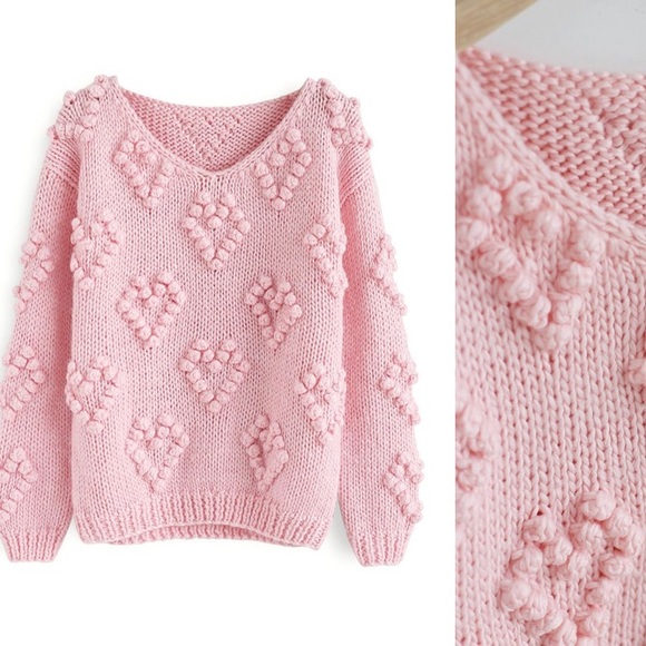 Chicwish Knit Your Love v-neck sweater - Picture 2 of 4